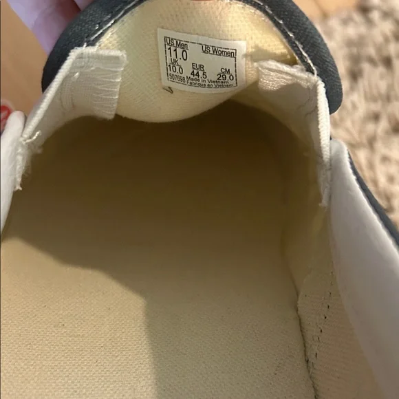 Vans Grey-Blue and White Checkered Sneakers - Picture 3 of 6